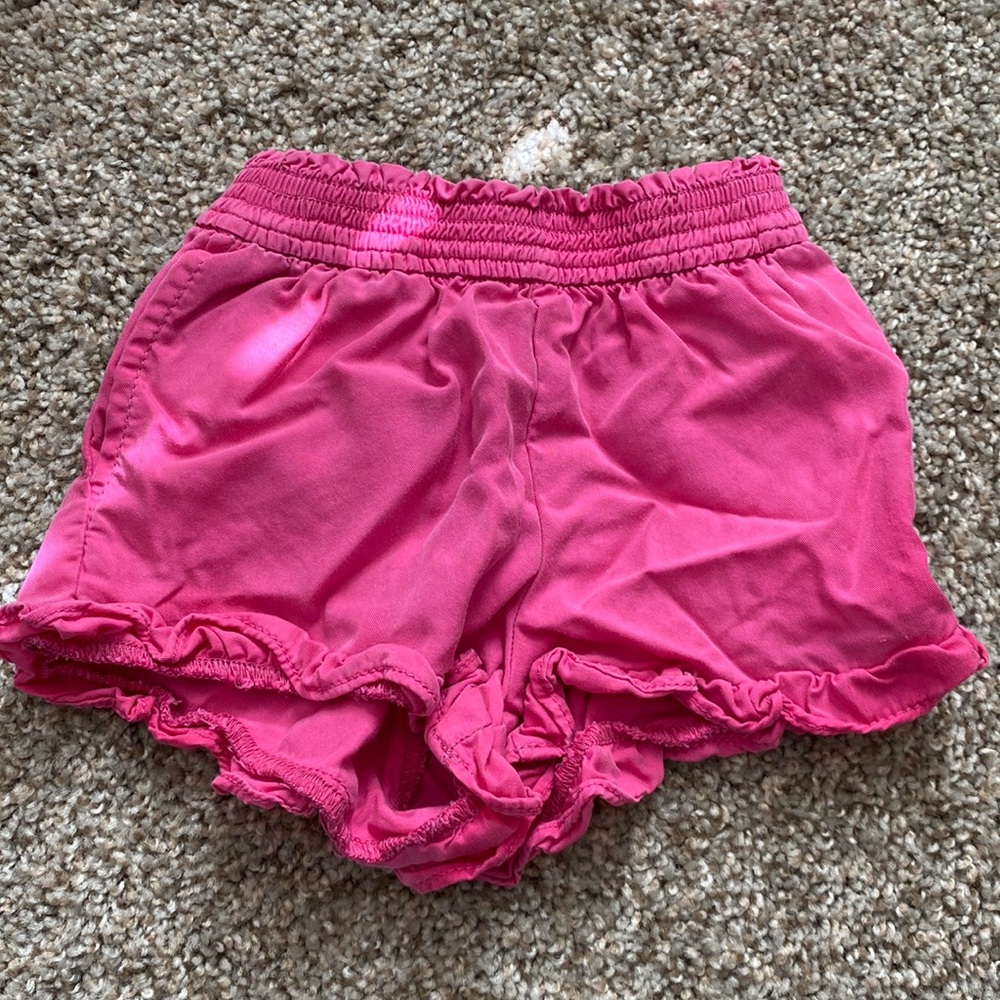 Baby Gap hot pink ruffle play shorts